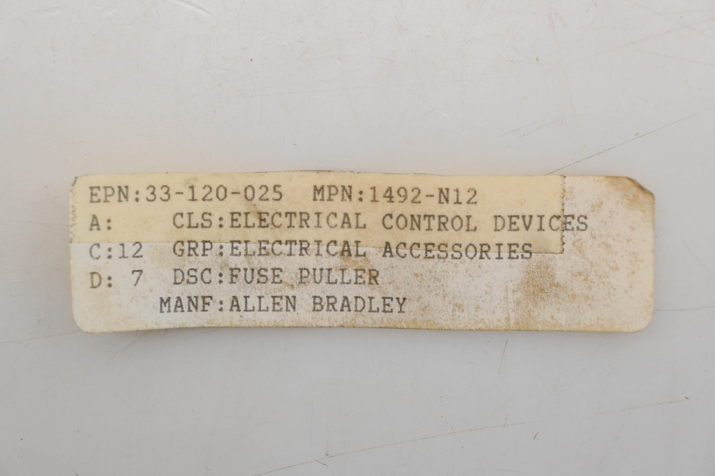 Allen Bradley 1492-N12, 33-120-025 Fuse Pullers Qty 23 NOS