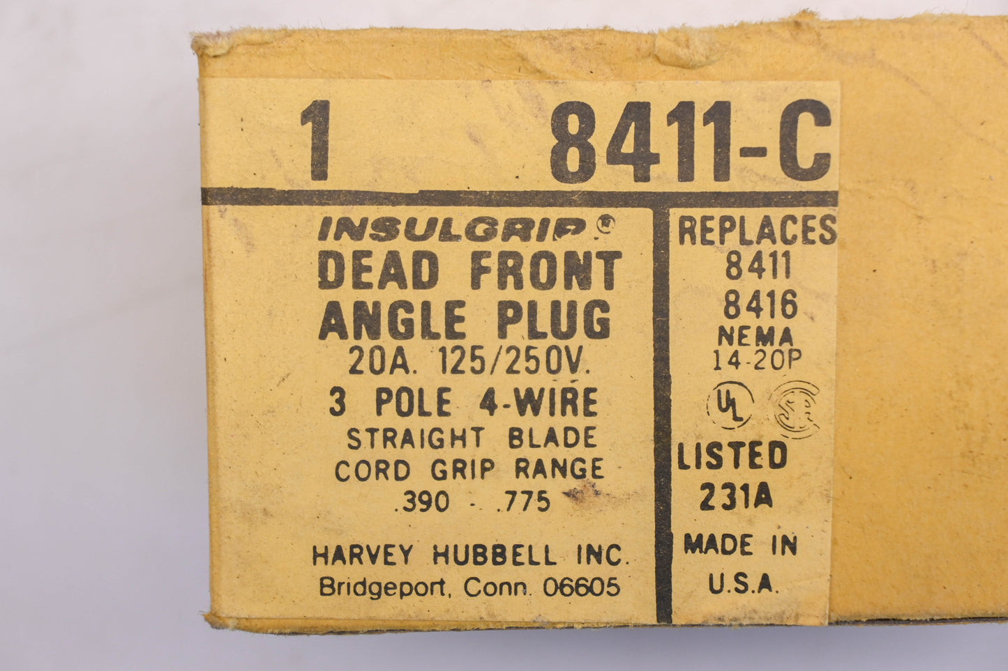 Hubbell 8411-C, 8411, 8416 Straight Blade Plug Kit