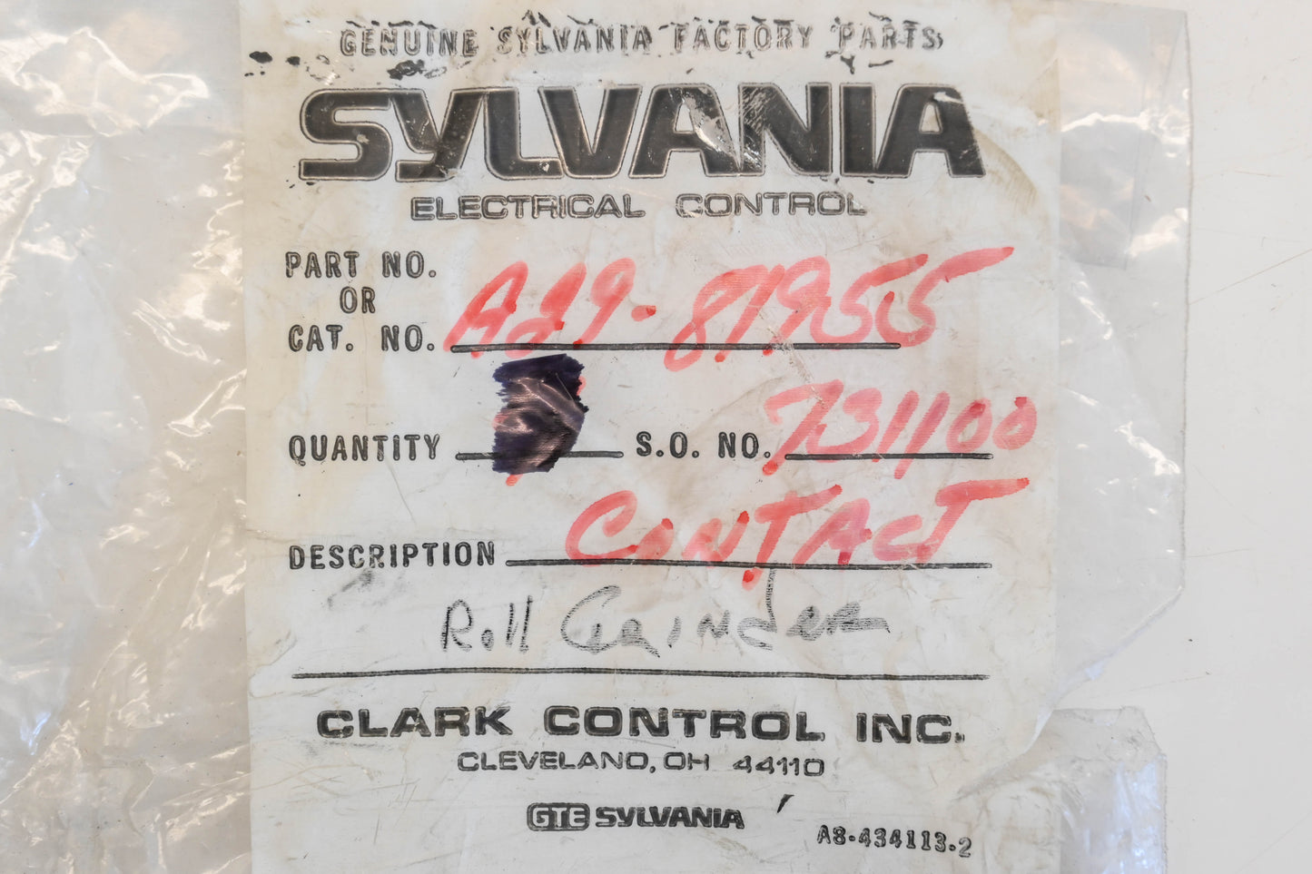 Sylvania A29-81955 Contacts Qty 3 NOS