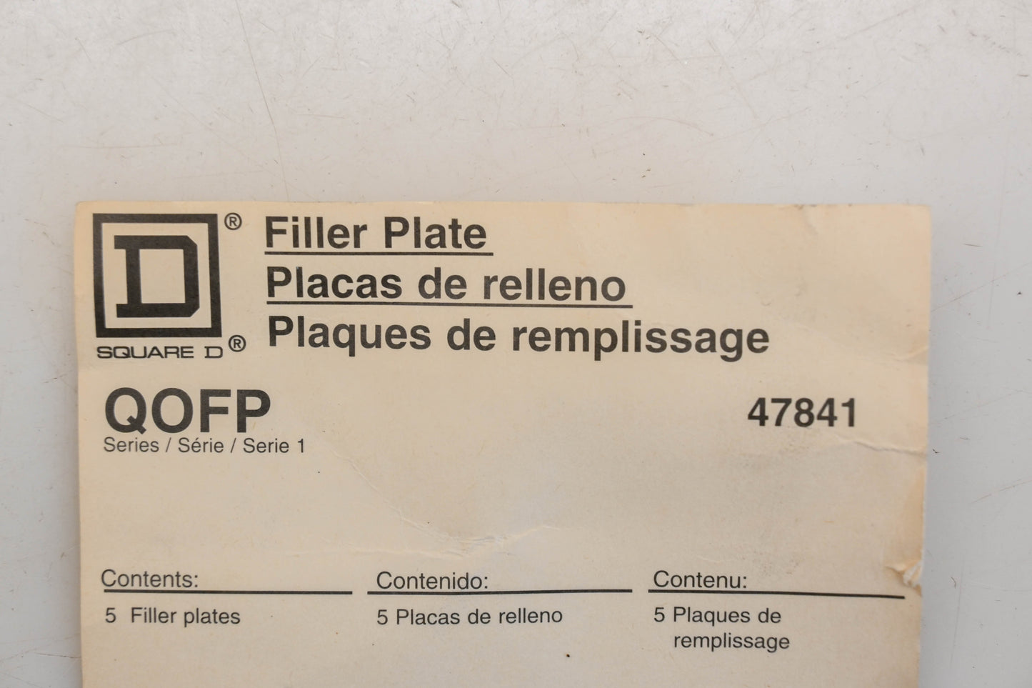 Square D QO-FP, 47841 Filler Plates Qty 2 NOS