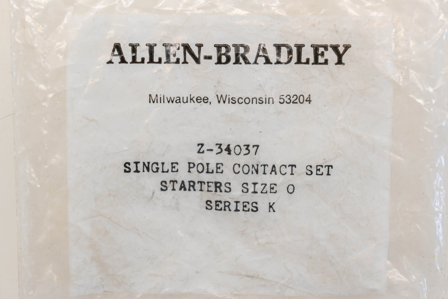 Allen Bradley Z-34037 Contact Kit NOS