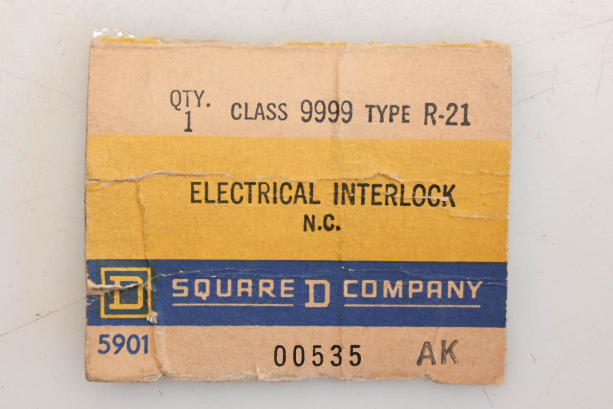 Square D 9999-R-21, 00535 Electrical Interlock NOS