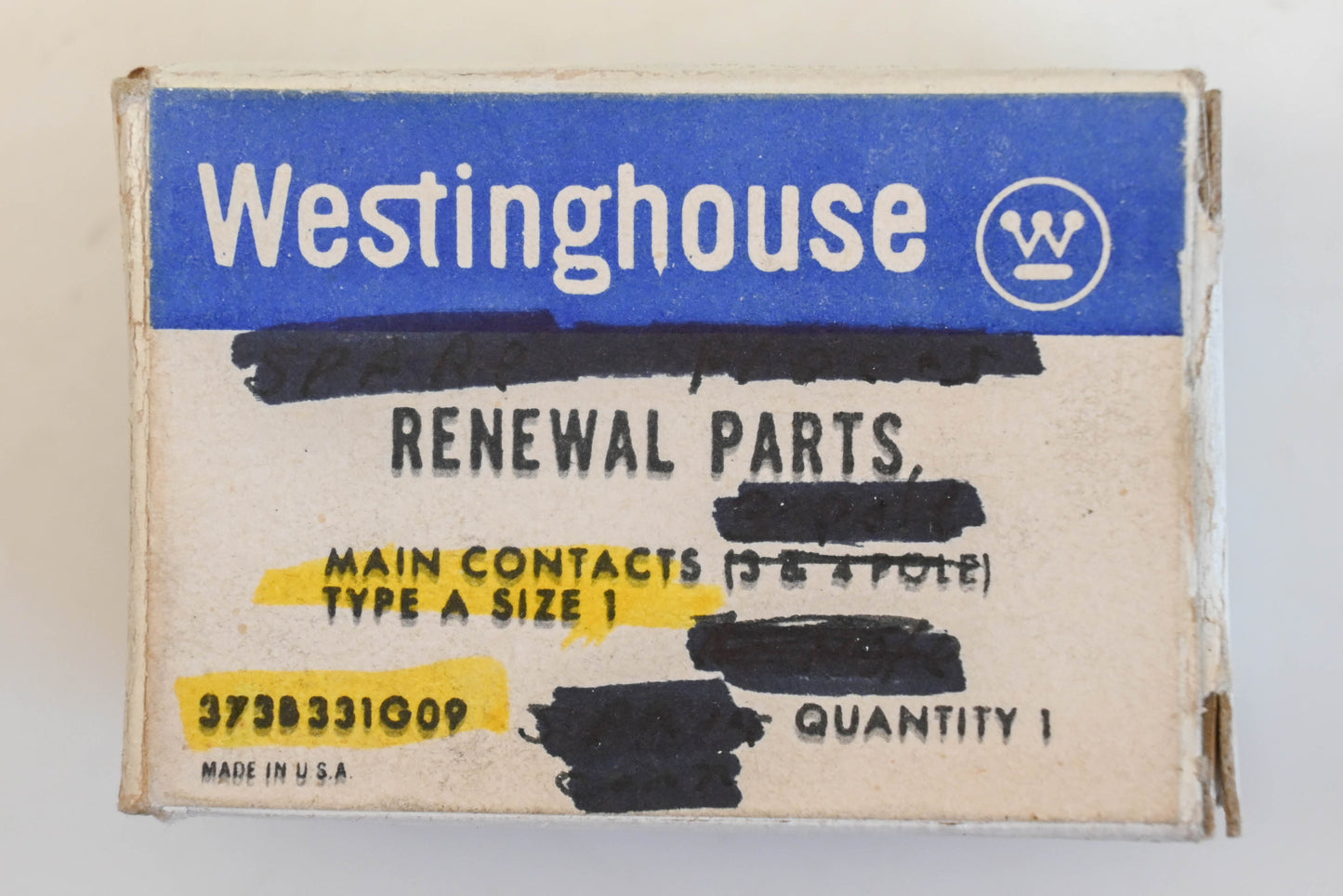 Westinghouse 373B331G09 Contact Kit NOS