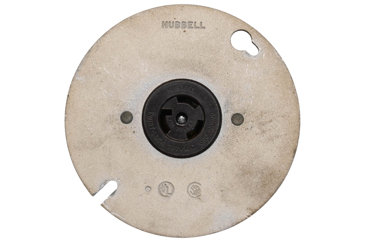 Hubbell HBL4761, 4761 15A-277V 4" Flange Receptacle