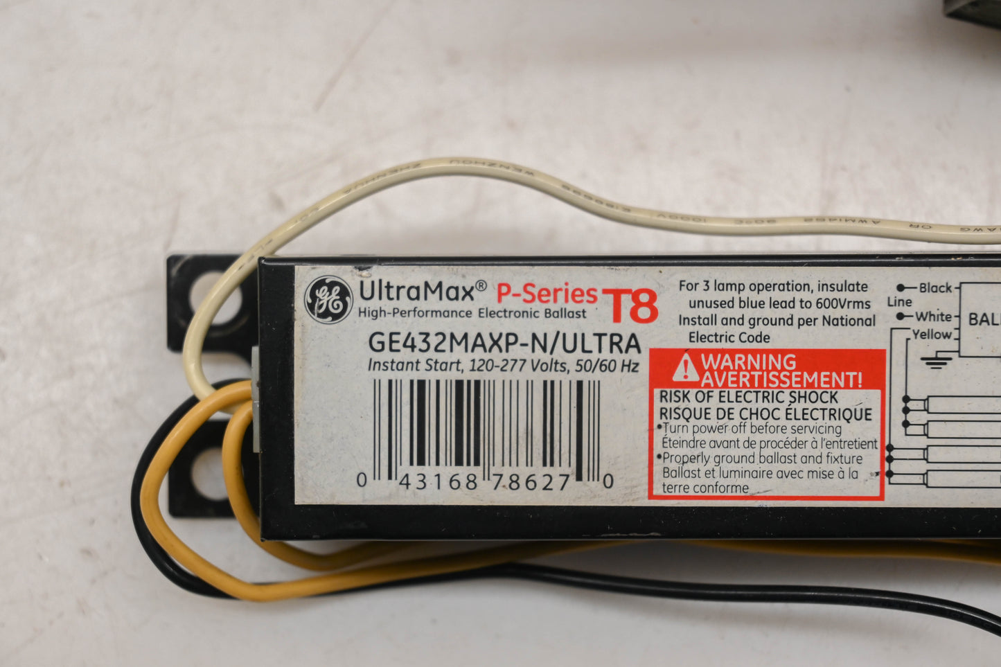 GE GE432MAXP-N/ULTRA 120/277V-50/60Hz Electronic Ballast NOS