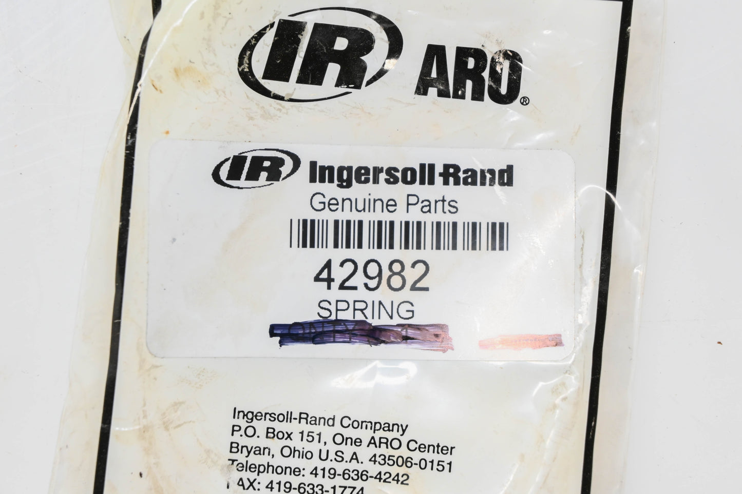 Ingersoll-Rand 42982 Spring NOS