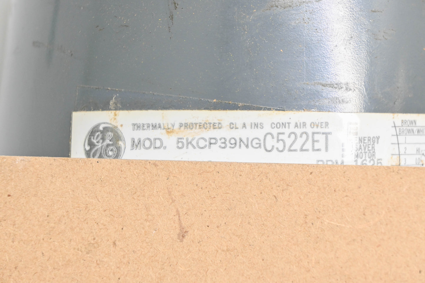 General Electric 5KCP39NG 1/2HP - 1/3HP 460V 1625RPM Electric Motor