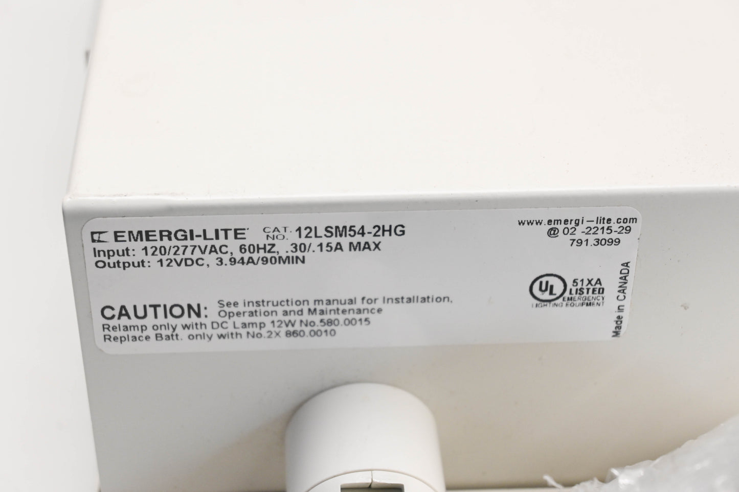 Emergi-Lite 12LSM54-2HG 2 Head Remote Emergency Light
