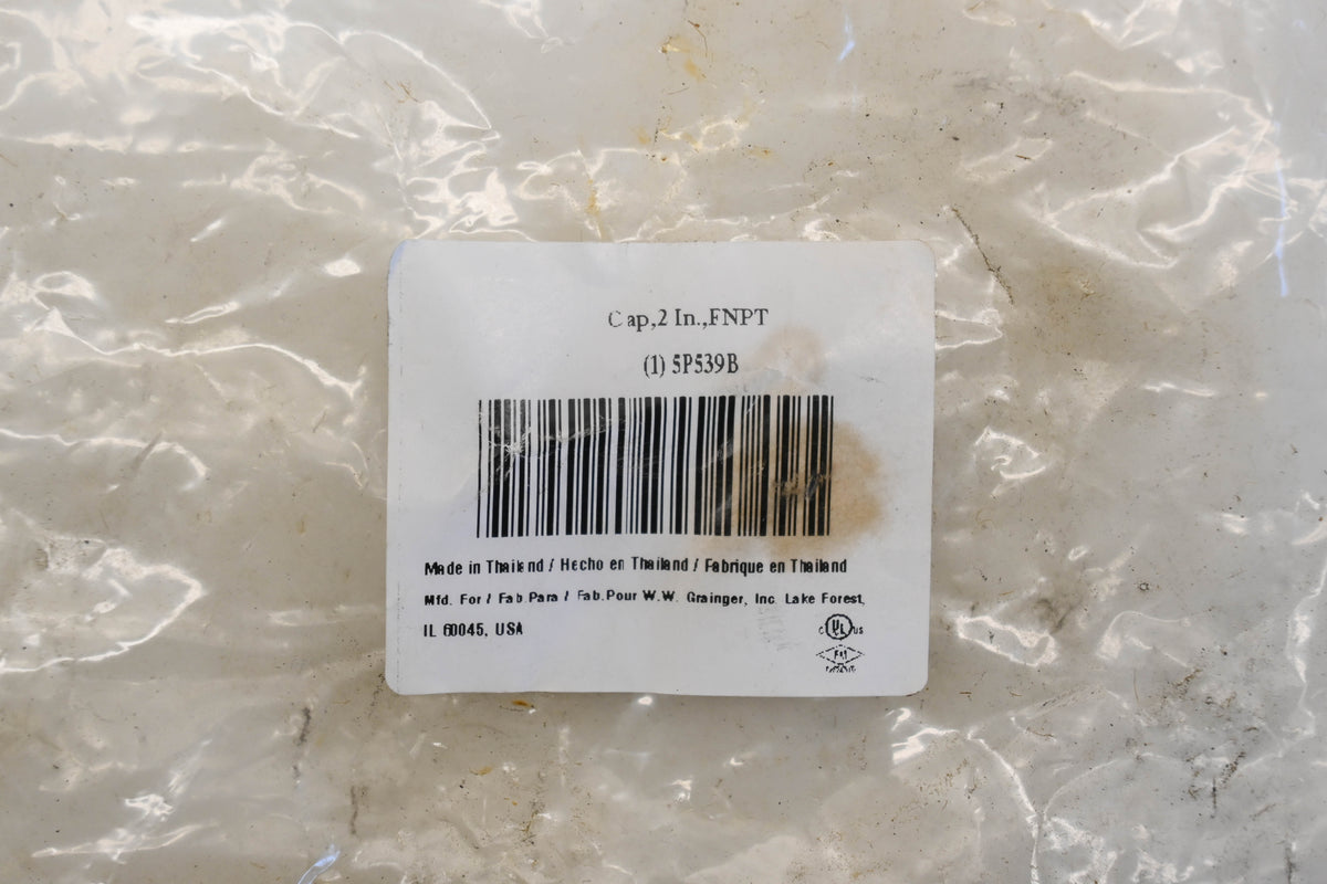 Aftermarket 5P539B 2" Black Iron Pipe Cap NOS