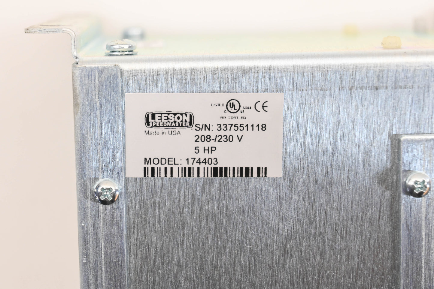 Leeson 174403, 337551118 5HP 208-230V Dynamic Braking Resistor NOS
