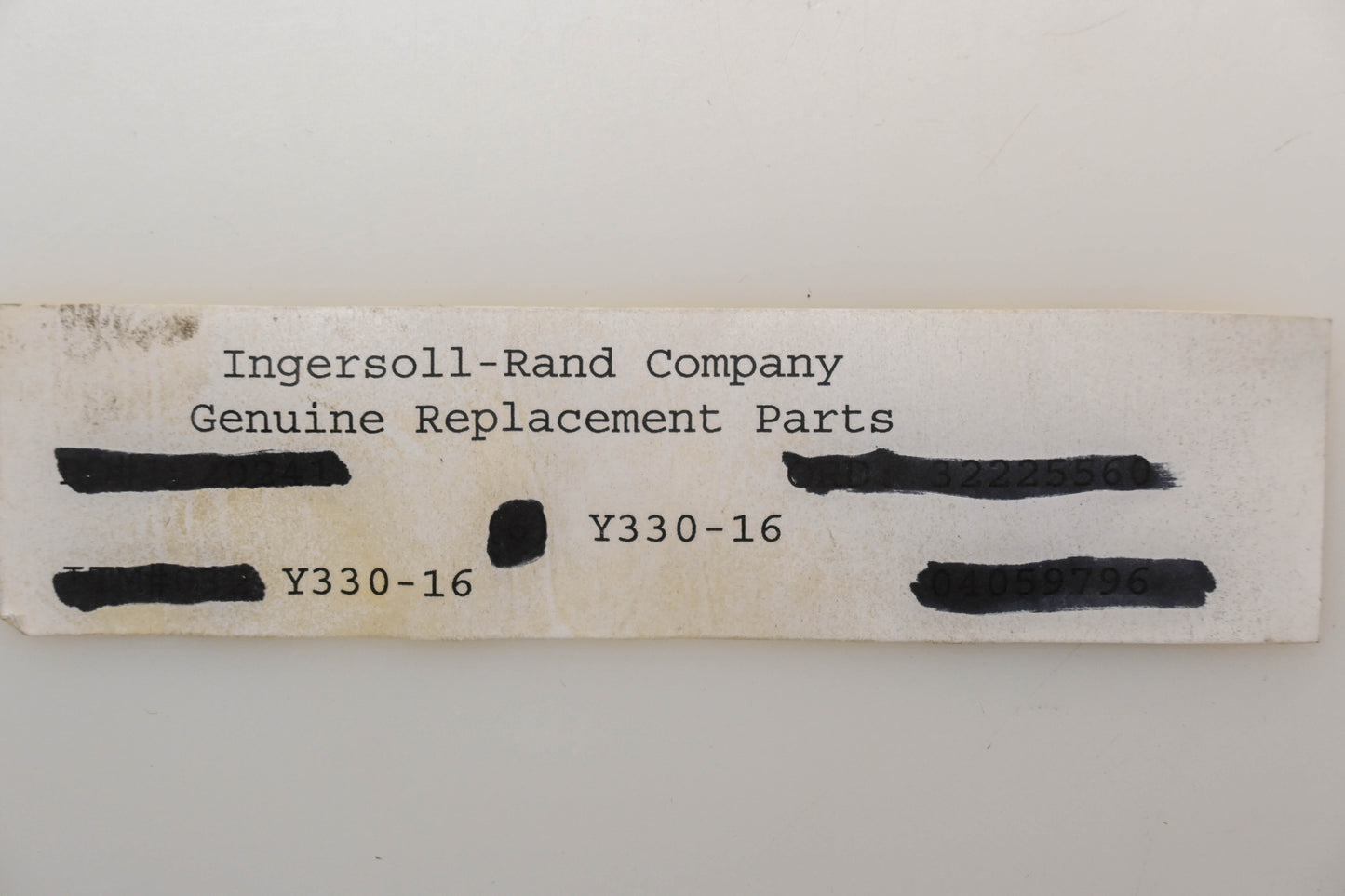 Ingersoll-Rand Y330-16 O-Rings Qty 4 NOS