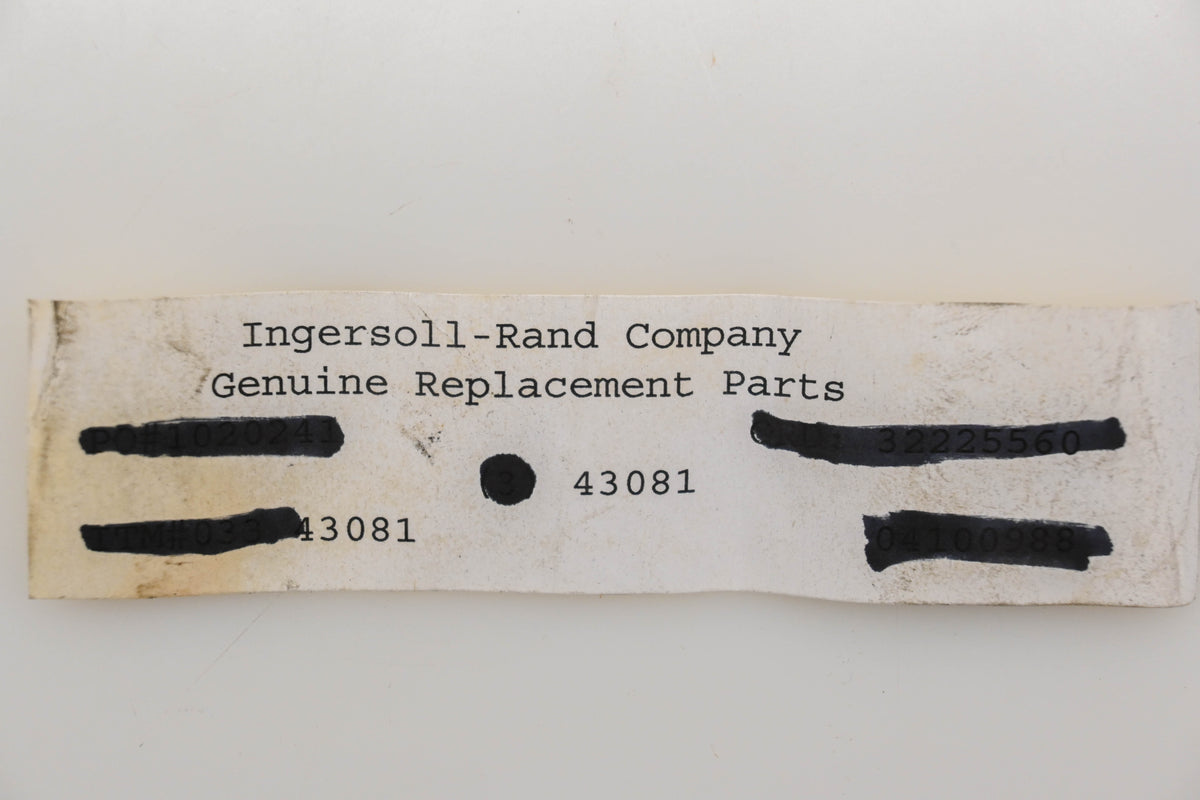 Ingersoll-Rand 43081 Chain Hoists Descent Valve NOS