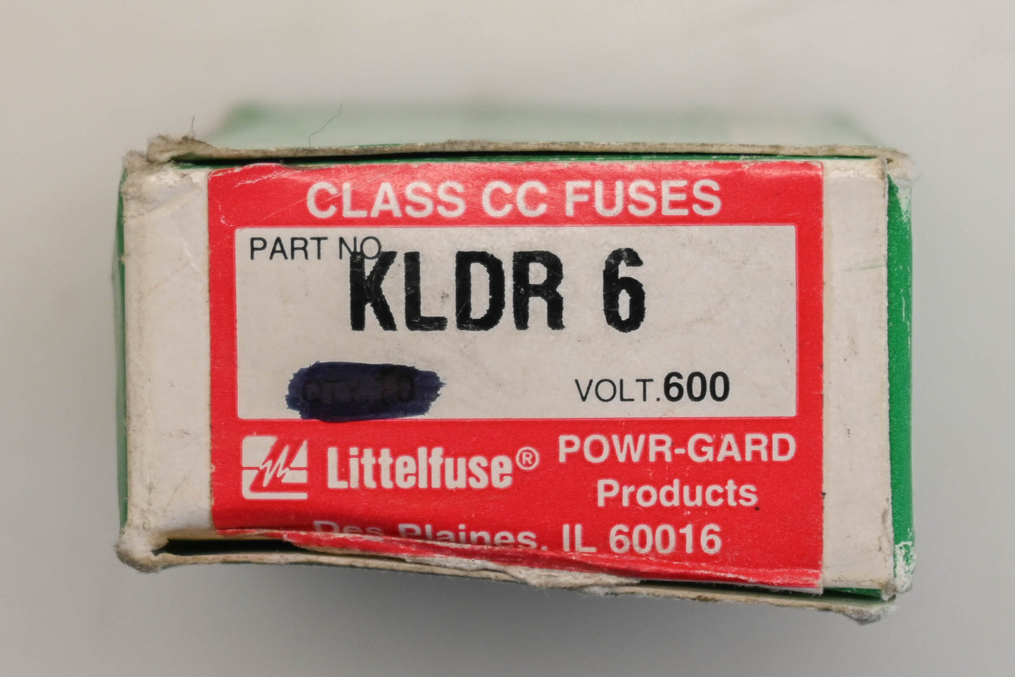 Littelfuse KLDR 6, KLDR-6 6A-600V Fuses Qty 2 NOS