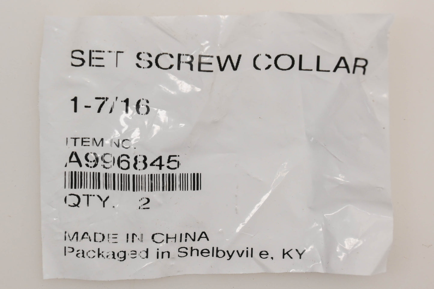 Aftermarket A996845 1-7/16" x 2-1/4" x 3/4" Set screw collars Qty 2 NOS