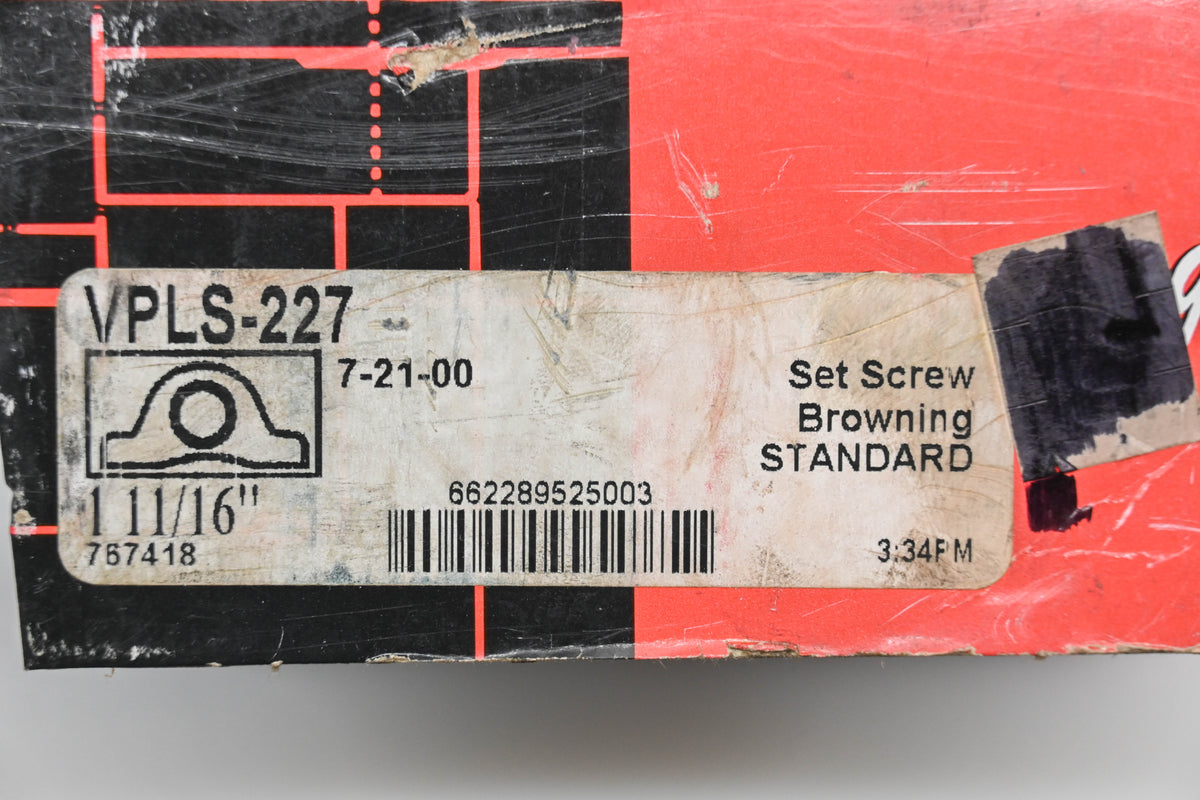 Browning VPLS-227 1-11/16" Pillow Block Bearing NOS