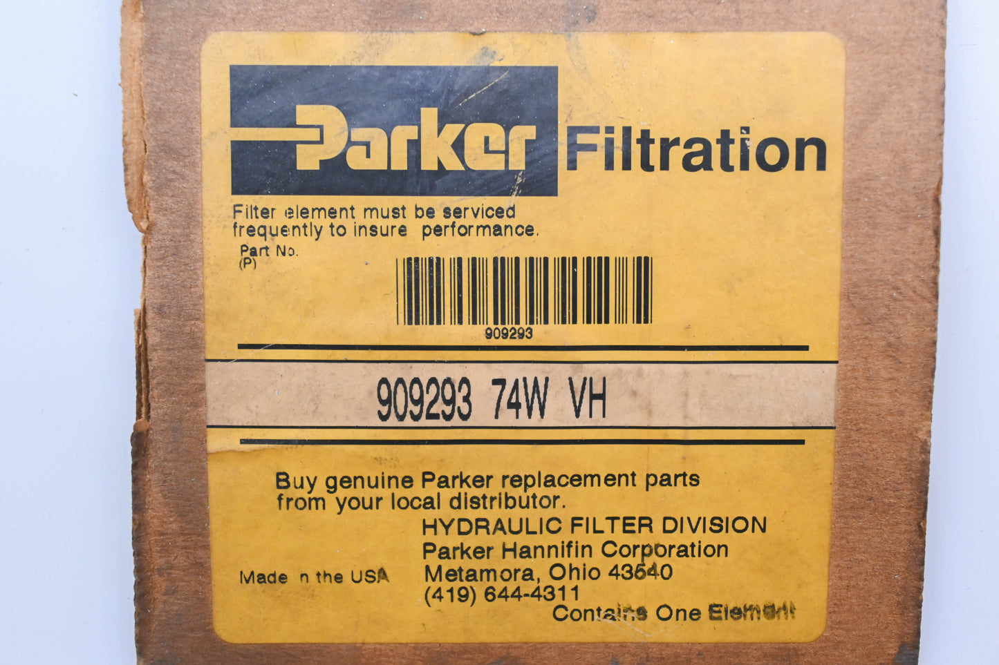 Parker 909293 Hydraulic Filter NOS