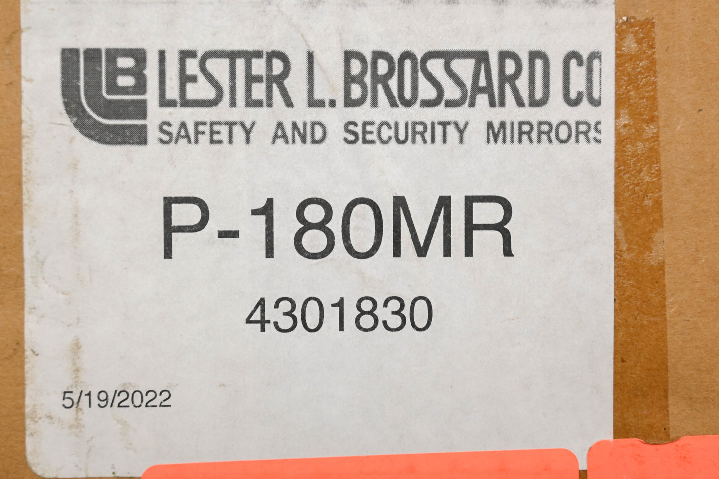 Lester L. Brossard P-180MR, 4301830 Convex Mirror Kit NOS