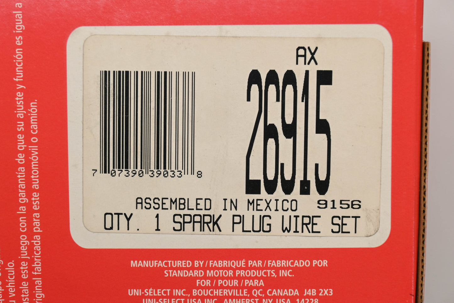 Auto Extra 26915 Spark Plug Wire Kit NOS