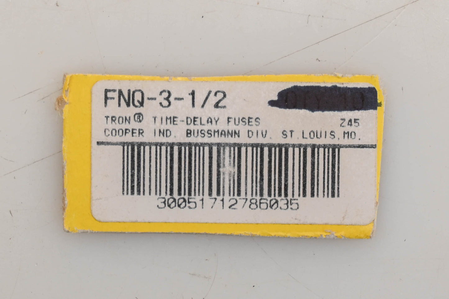 Bussmann FNQ 3-1/2, FNQ-3-1/2 Tron 3.5A-500V Fuses Qty 2 NOS
