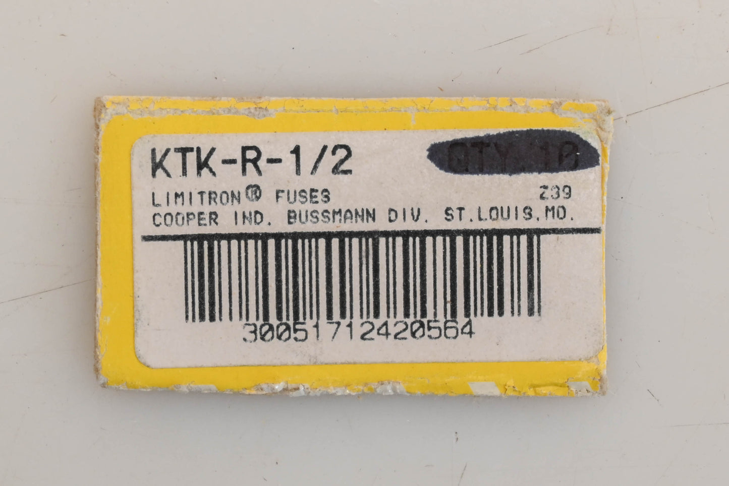 Bussmann KTK R 1/2, KTK-R-1/2 Limitron 0.5A-600V Fuse NOS