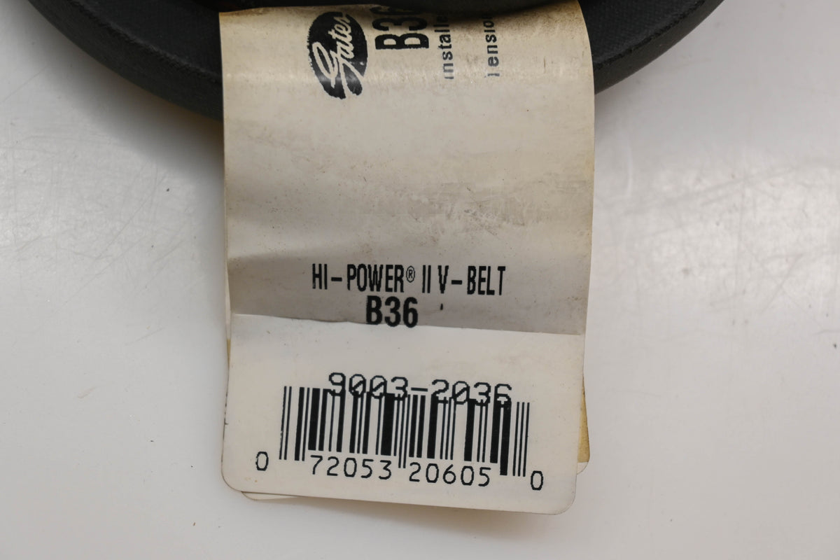 Gates B36, 9003-2036 21/32" x 39" Tri-Power V-Belts Qty 2 NOS