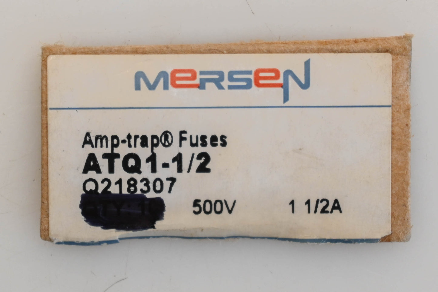 Mersen ATQ1 1/2, ATQ1-1/2 1.5A-500V Fuse NOS
