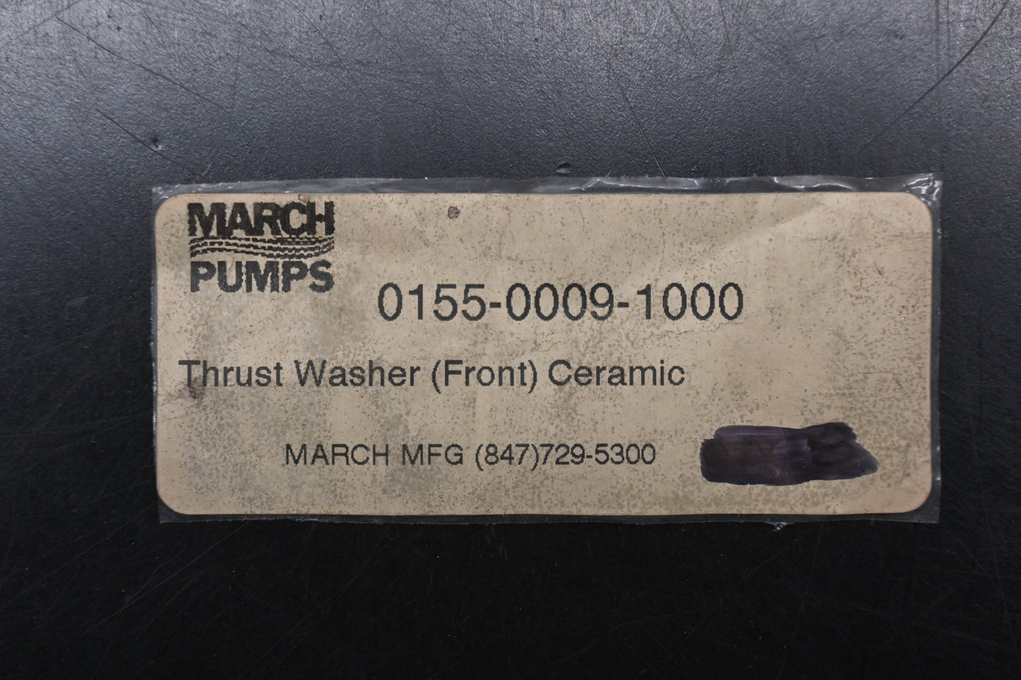 March Pumps 0155-0009-1000 Ceramic Thrust Washer NOS