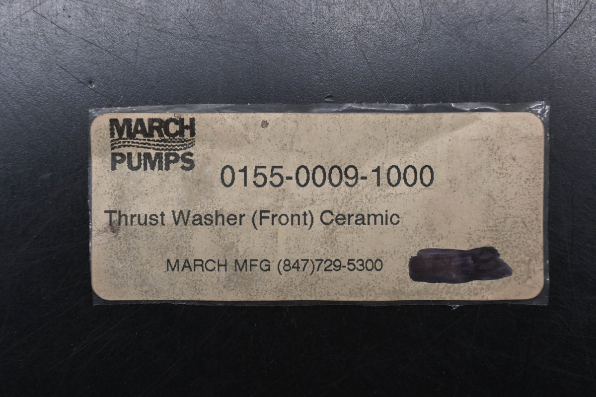 March Pumps 0155-0009-1000 Ceramic Thrust Washer NOS