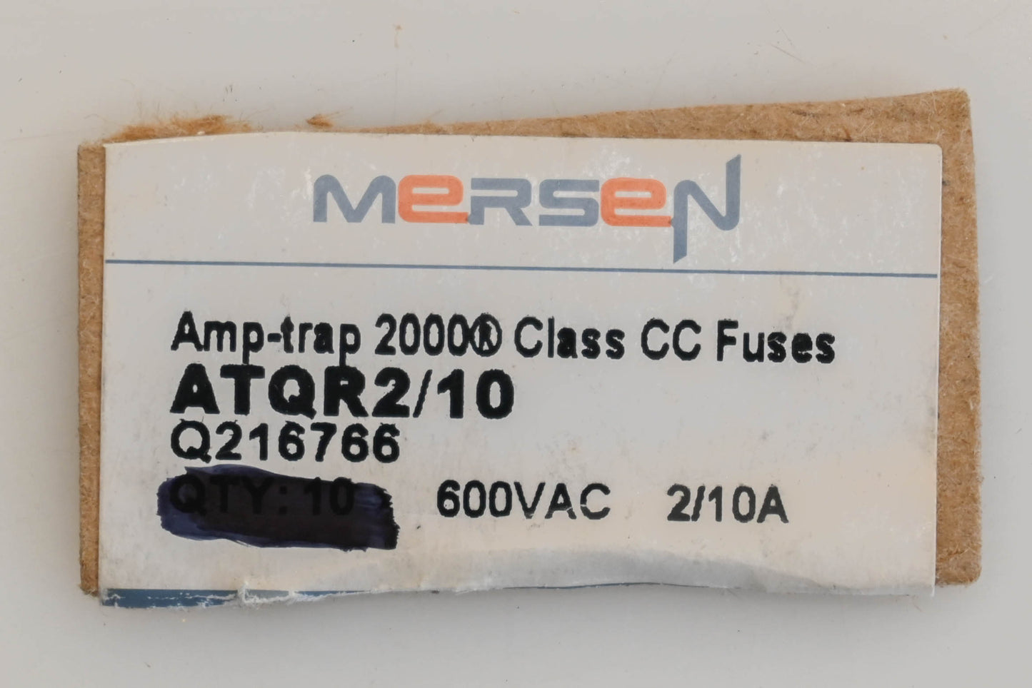 Mersen ATQR2/10 0.2A-600V Fuses Qty 2 NOS