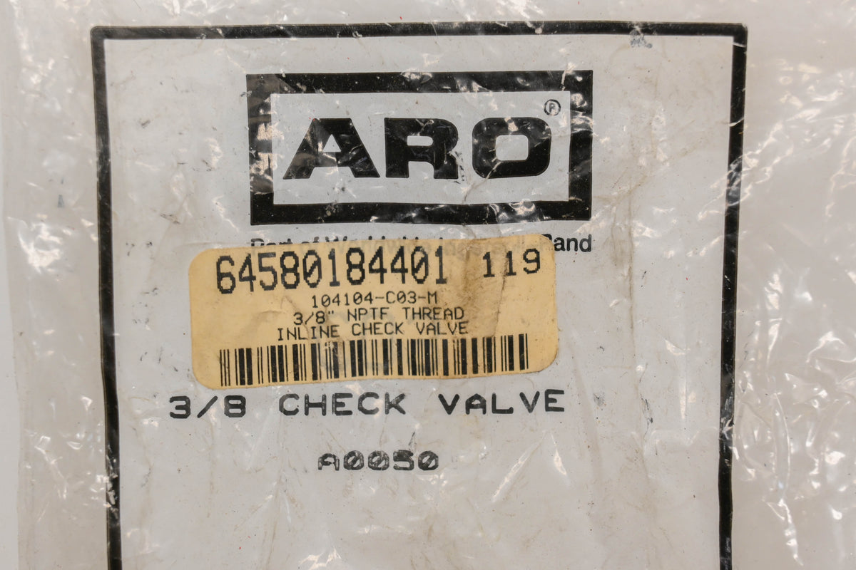 ARO 64580184401, 104104-C03-M 3/8" Check Valve NOS