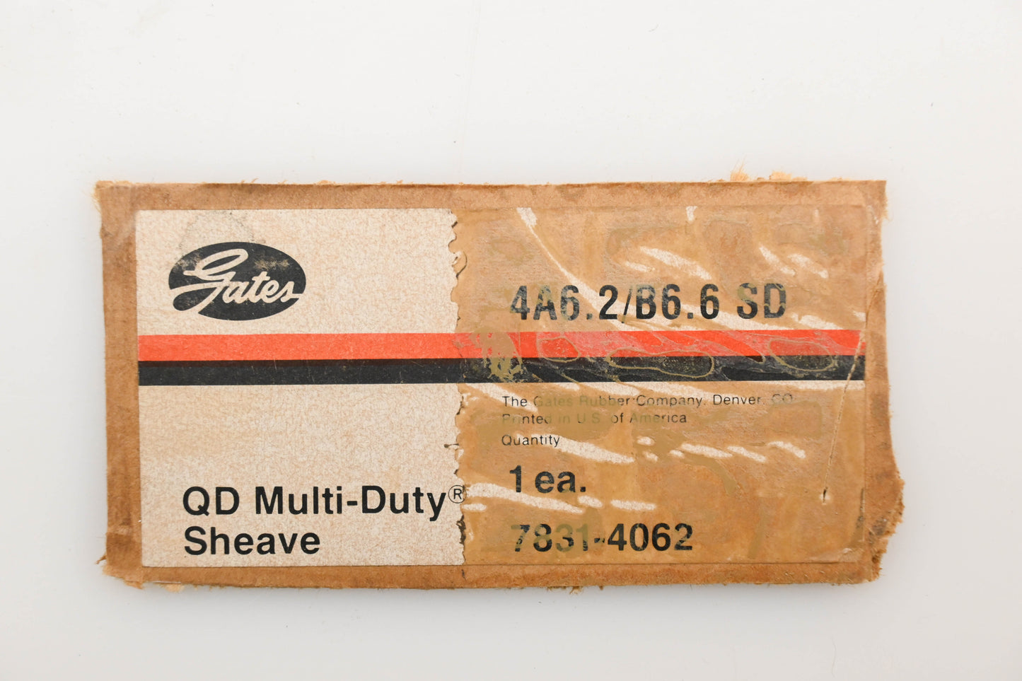 Gates 4A6.2/B6.6-SD, 7831-4062 7" x 3-1/4" Sheave Pulley NOS