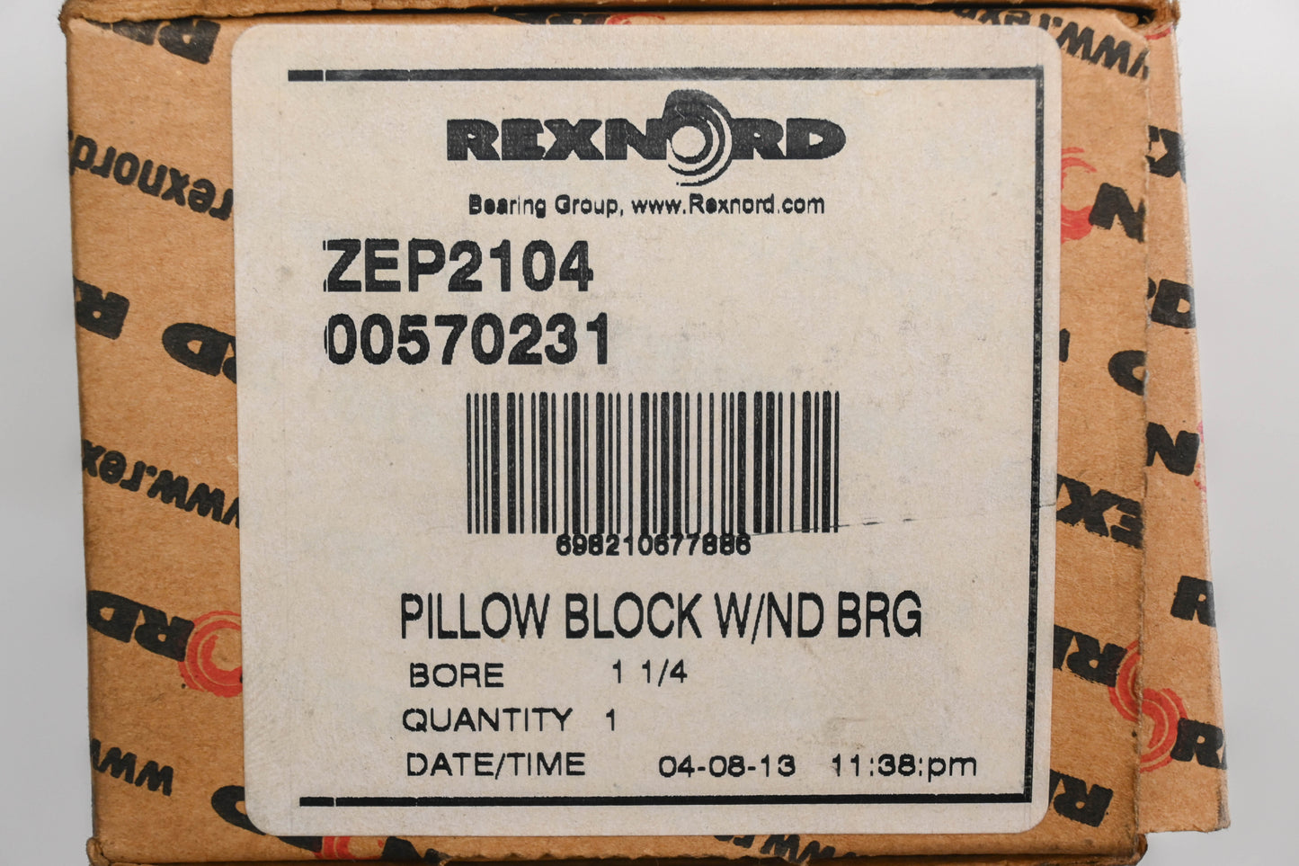 Rexnord ZEP-2104, ZEP2104, 00570231 1-1/4" Pillow Block Bearing NOS