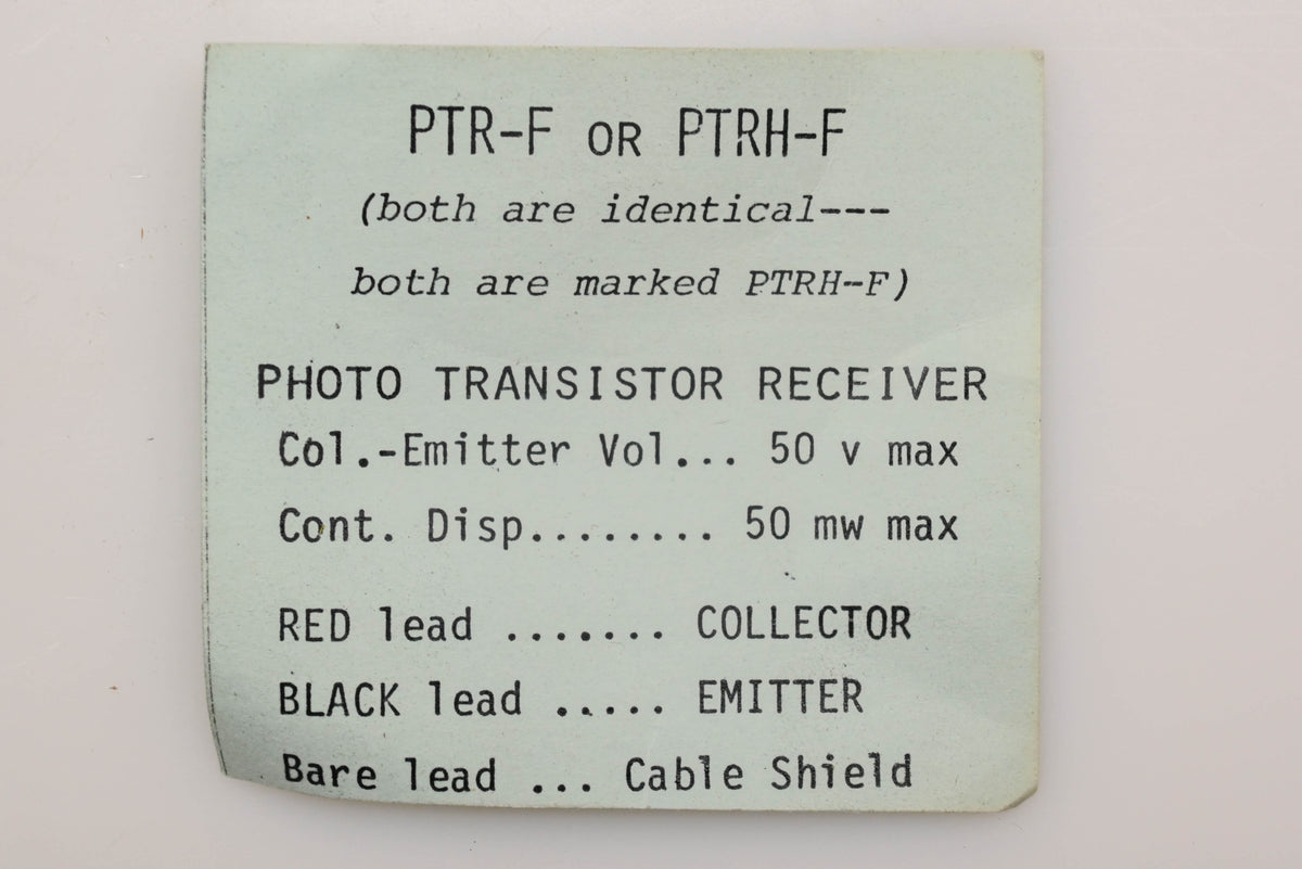 De-Tec-Tronic PTR-F, PTRH-F, PX-1P Photoelectric Sensor Kit NOS