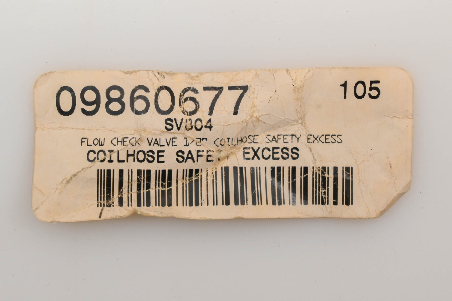 Coilhouse Pneumatics 09860677, SV804 1/2" NPT Inline Check Valve NOS