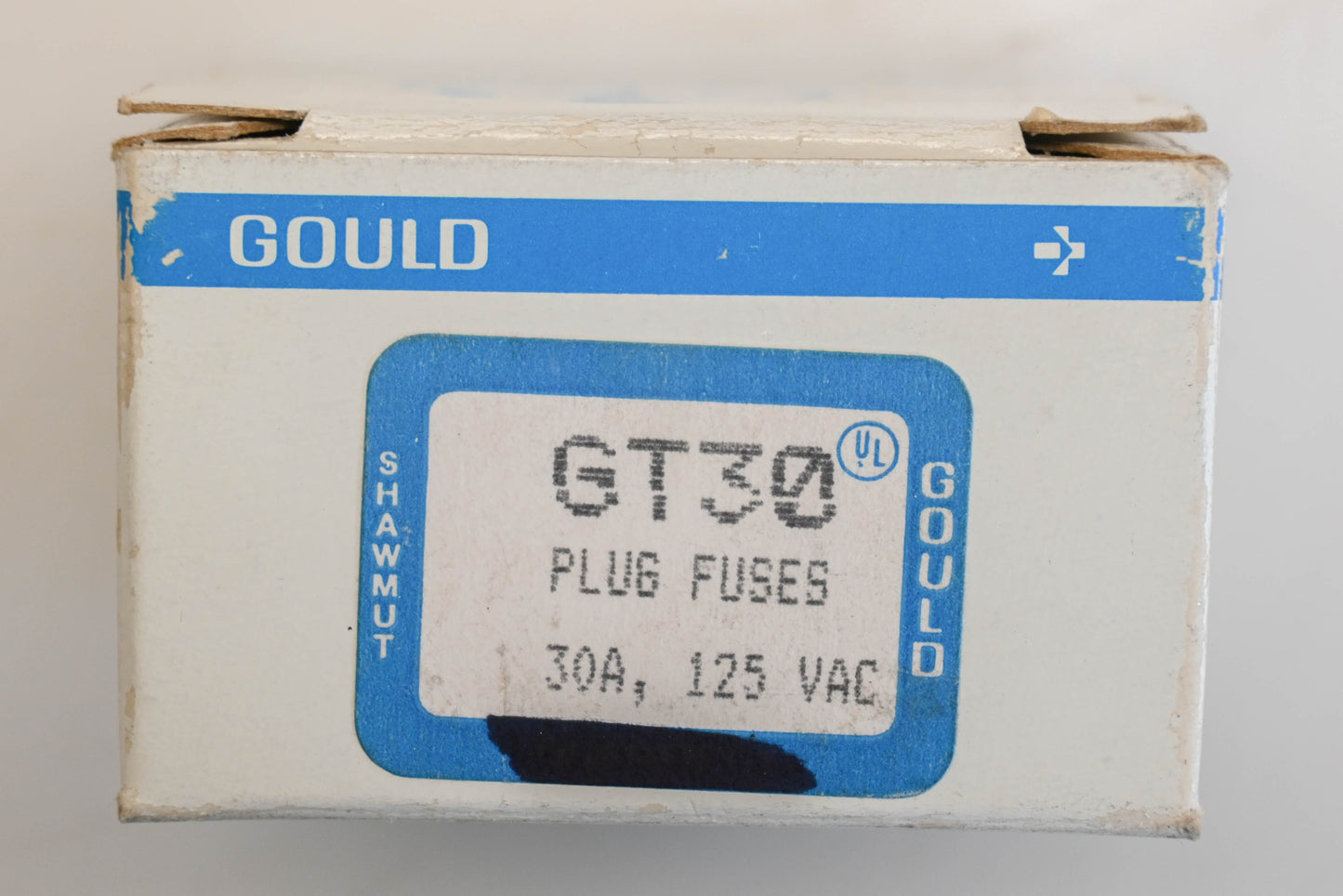Gould GT30 30A-125V Plug Fuses Qty 3 NOS
