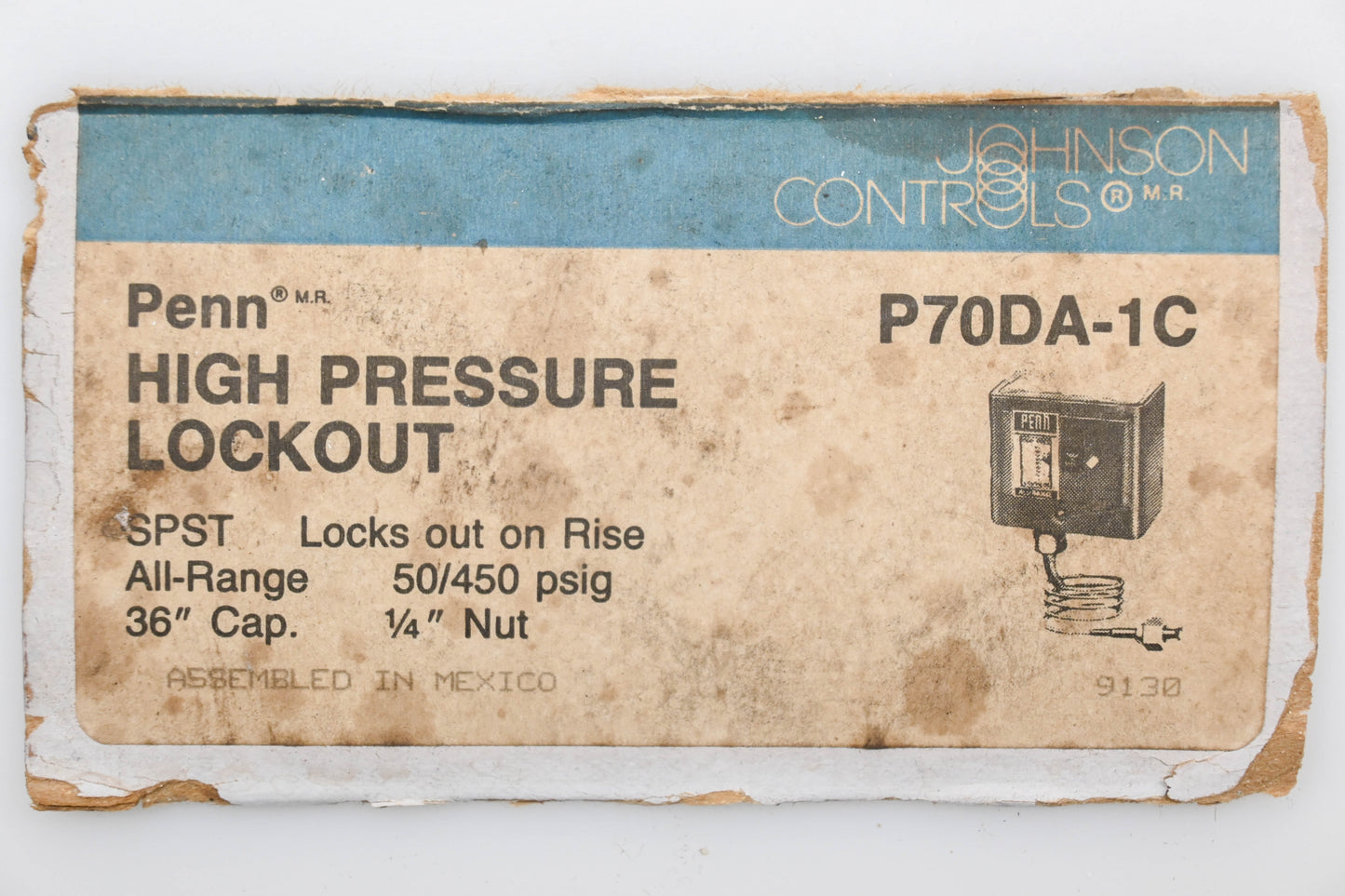 Johnson Contols P70DA-1C 50-450PSI High Pressure Lockout NOS