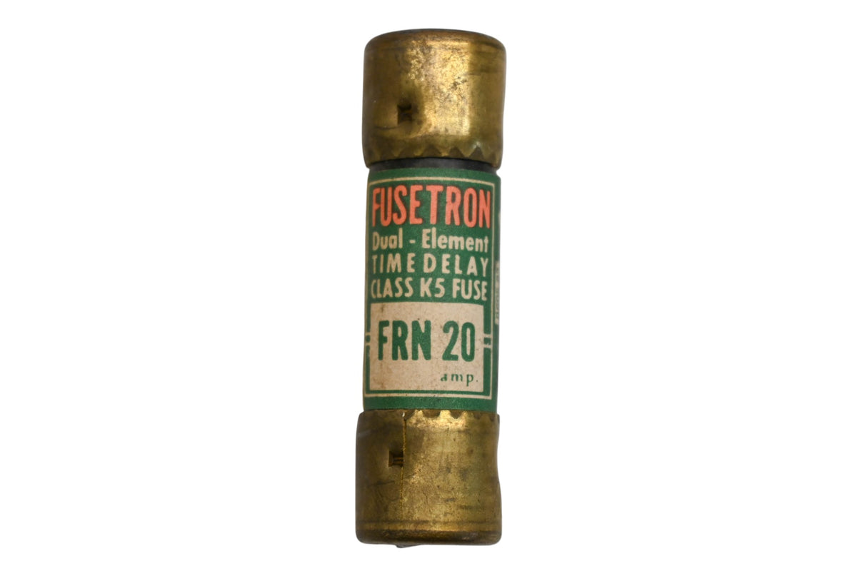 Bussmann FRN 20, FRN-20 Fusetron 20A-250V Fuses Qty 2 NOS