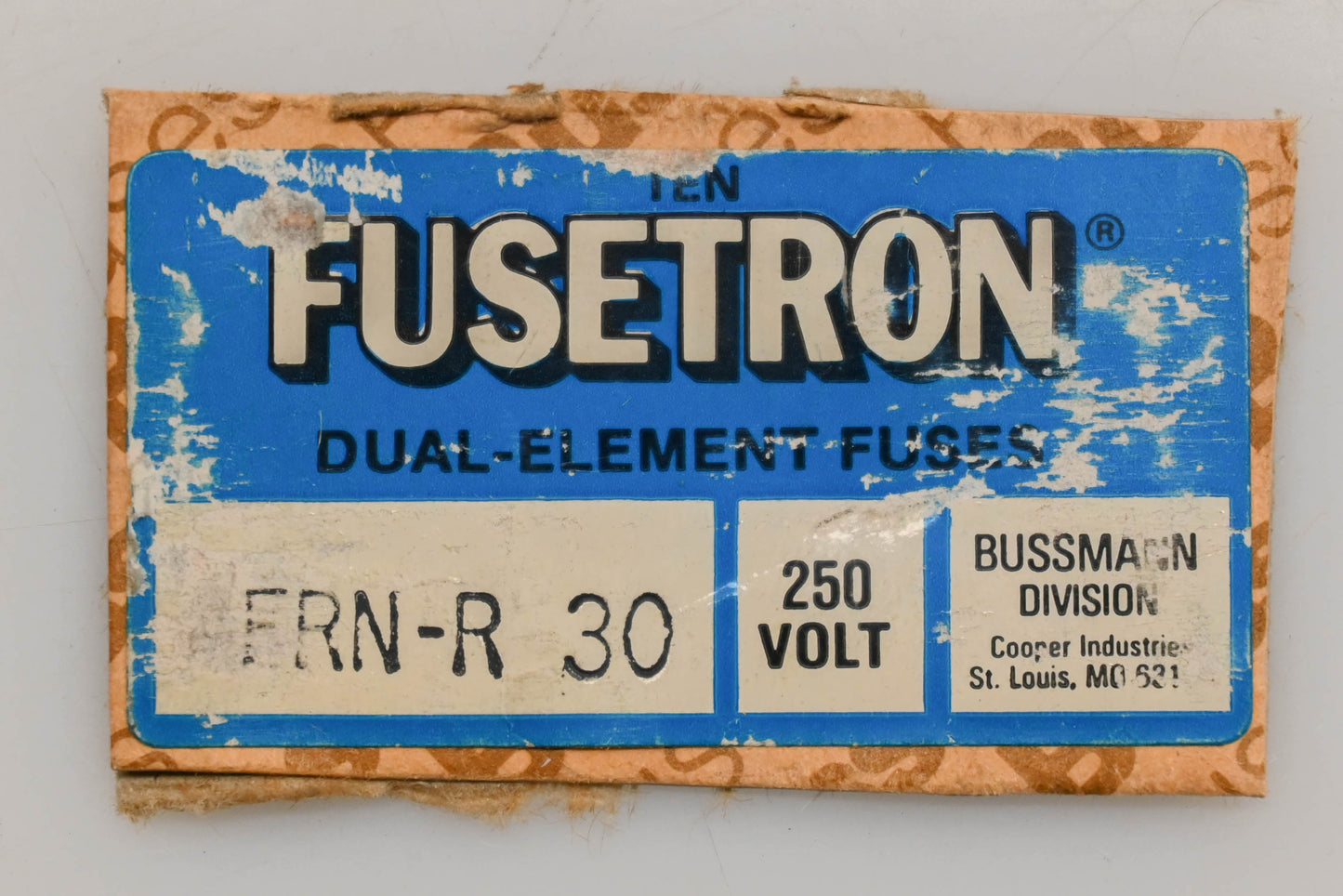 Bussmann FRN R 30, FRN-R-30 Fusetron 30A-250V Fuses Qty 3 NOS