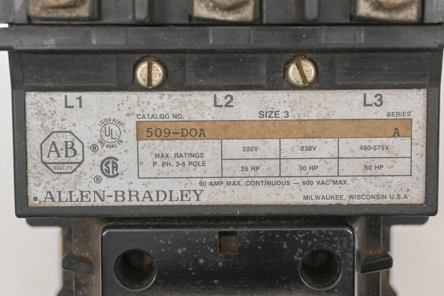 Allen-Bradley 509-DOA Non-Reversing Starter