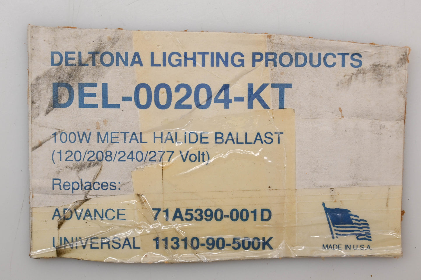 Deltona Lighting Products DEL-00204-KT, 71A5390-001D, 11310-90-500K 100W Metal Halide ballast NOS