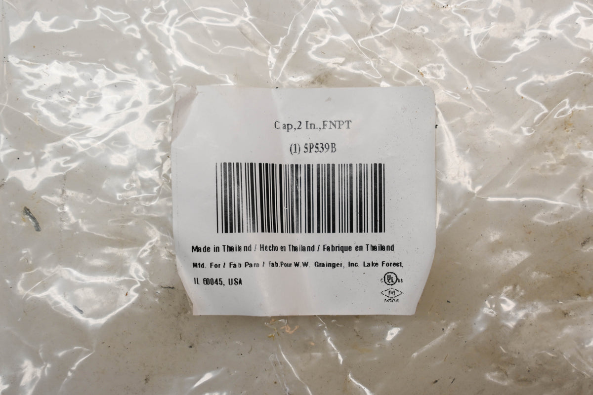 Aftermarket 5P539B 2" Black Iron Pipe Cap NOS