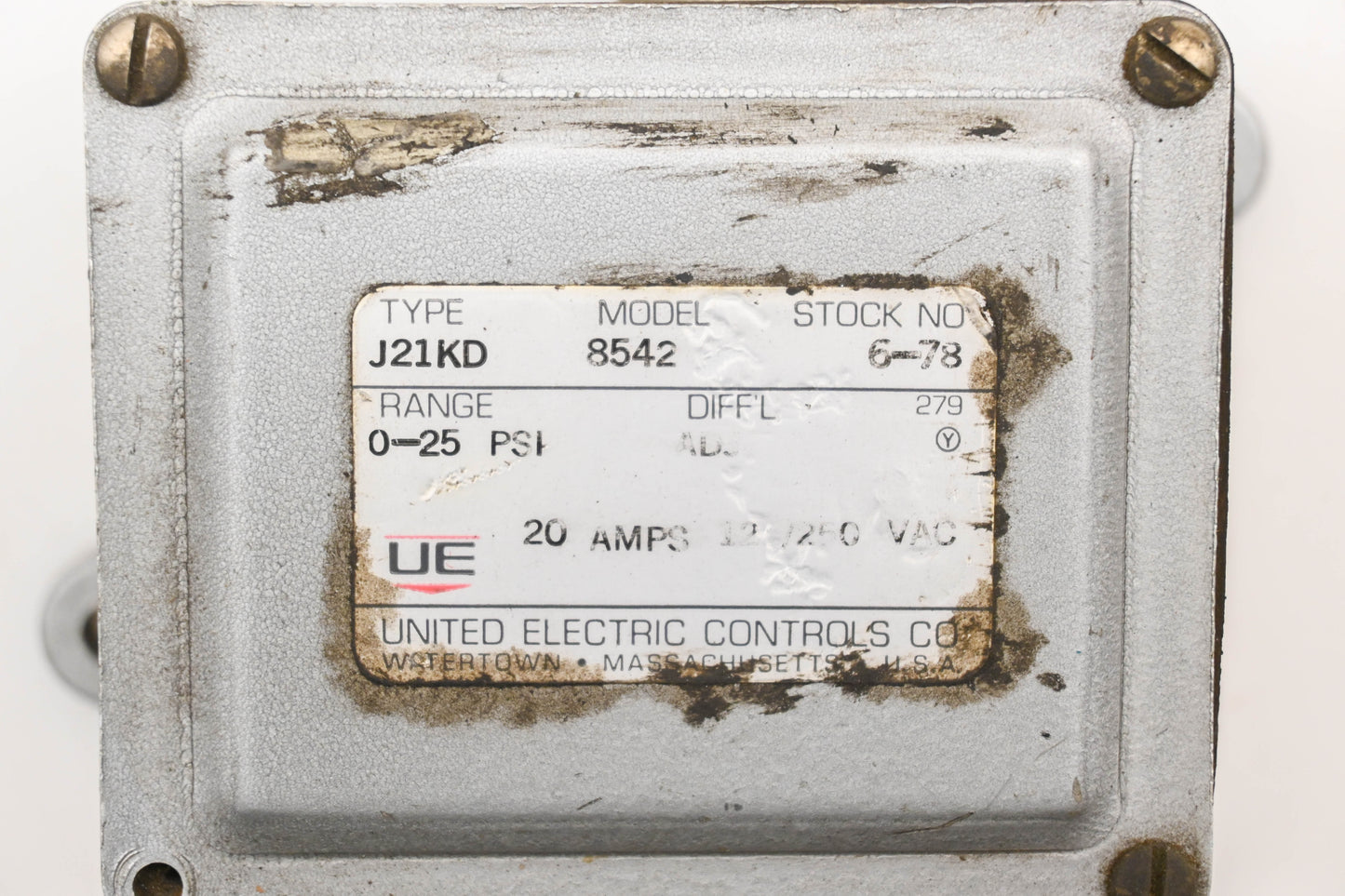 United Electric J21KD8542 Pressure Switch