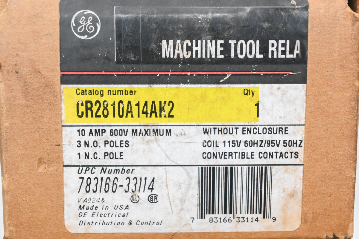 GE CR2810A14AK2 Machine-Tool Relay Assembly NOS