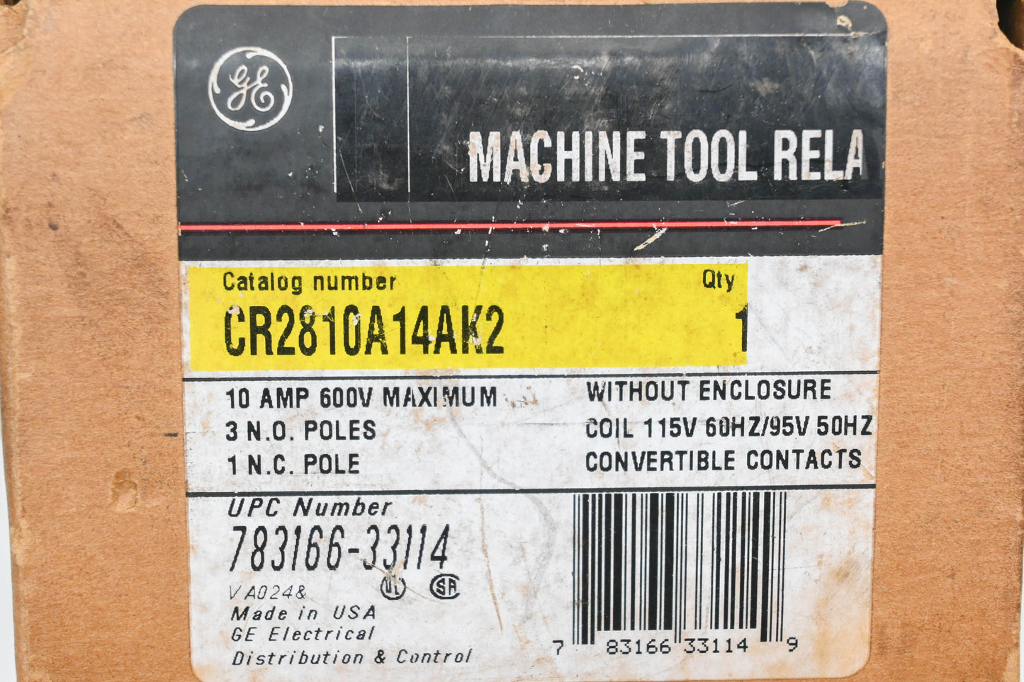 GE CR2810A14AK2 Machine-Tool Relay Assembly