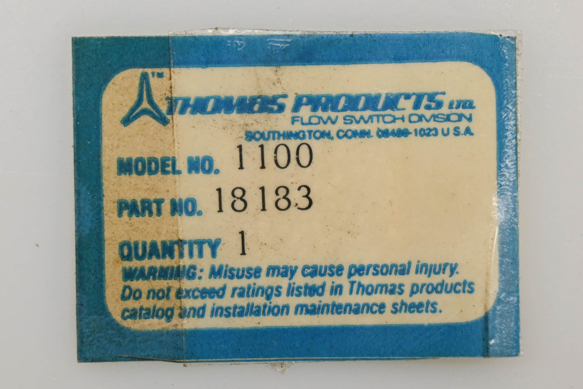 Thomas Products 18183 1100 Series Flow Switch Assembly NOS