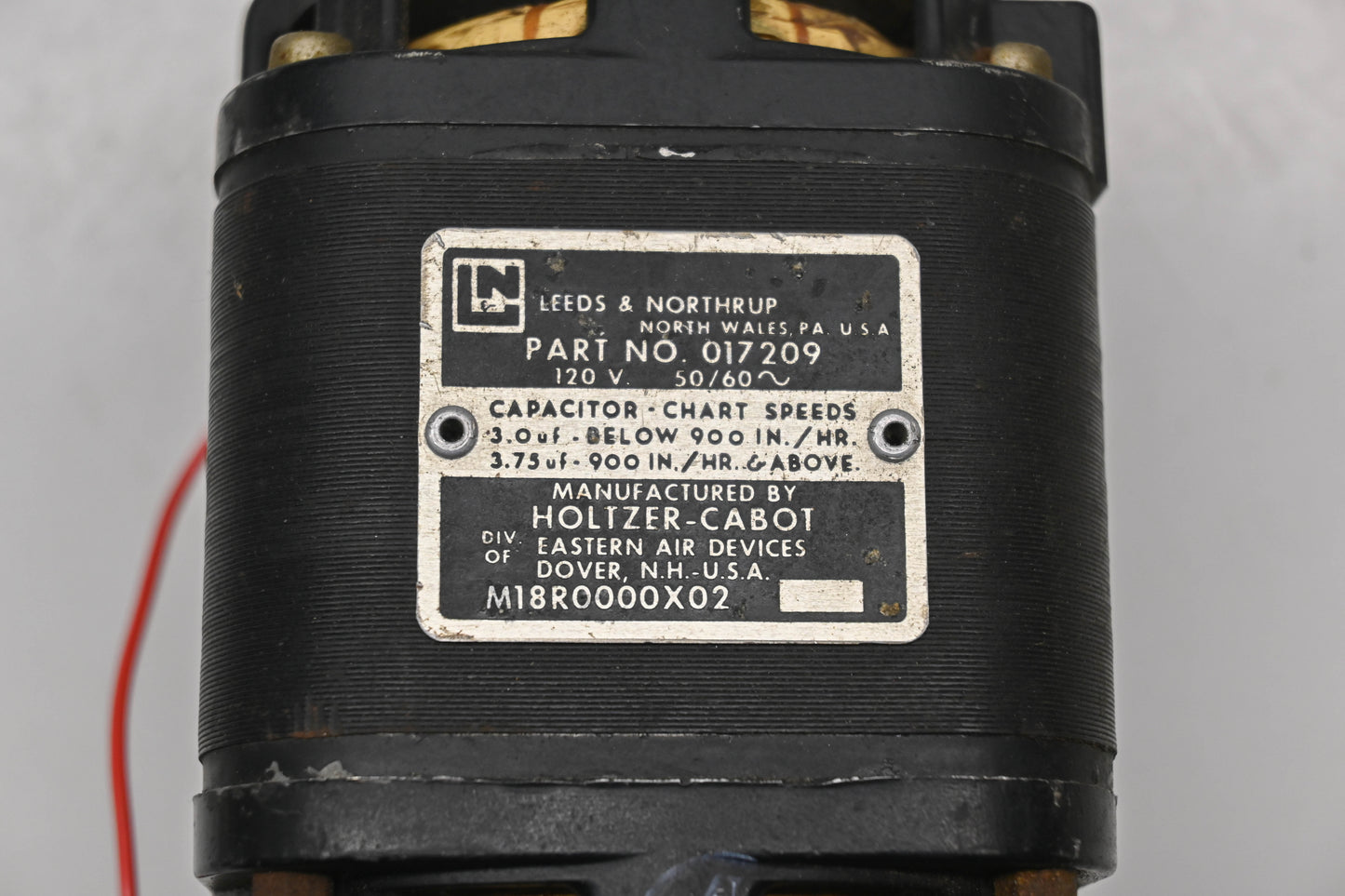 Leeds & Northrup 017209, M18R0000X02 120V-50/60Hz Electric Motor