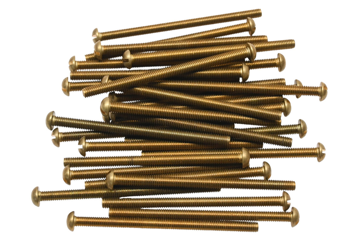 Aftermarket XZA023-32 10/32 NF x 3" Brass SLTD Round Mach SC Screws Qty 30 NOS
