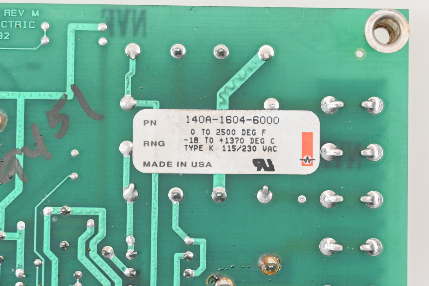 Watlow Electric 140A-1604-6000 0-2500�F Temperature Control Board NOS