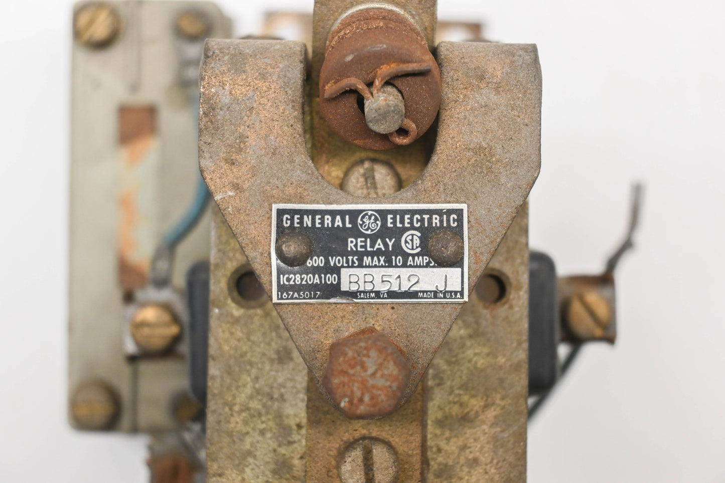GE IC2820A100BB512J 10A-600V Relay Assembly