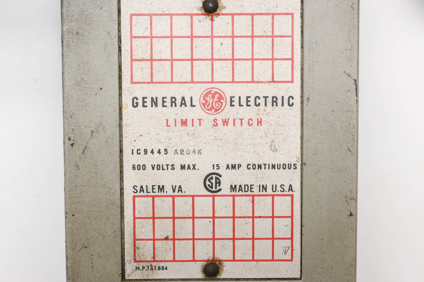 GE IC9445A204K 15A-600V Limit Switch Kit